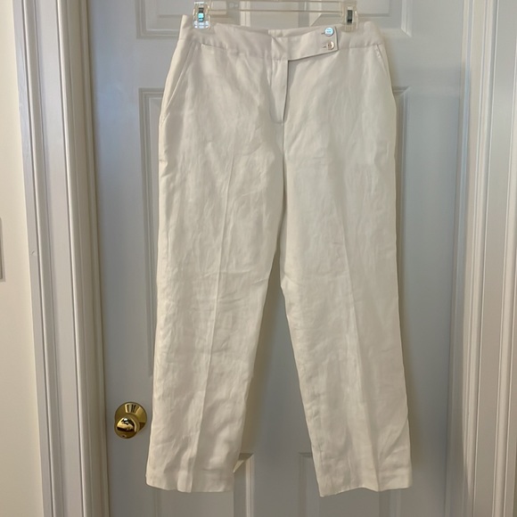 Vintage Lucy Pereda White 100% Linen Pants - Picture 3 of 6